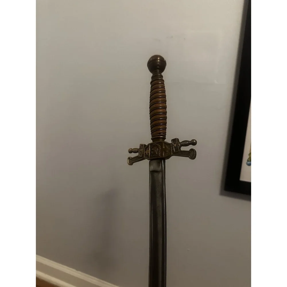 Antique 1800's C.A. Hart Ceremonial Sword knights‎ of pythias masonic sword